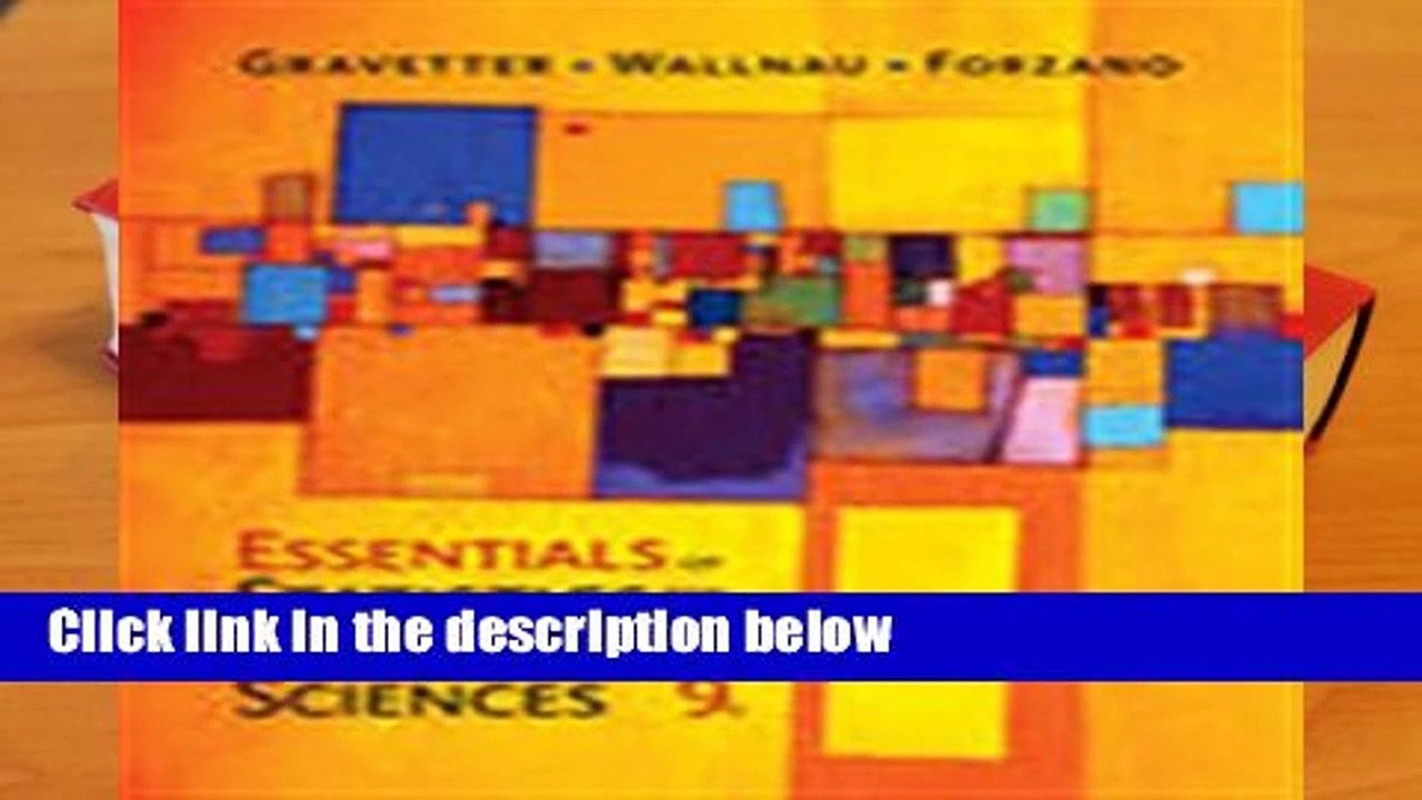 [READ] Essentials of Statistics for The Behavioral Sciences