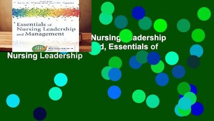 R.E.A.D Essentials of Nursing Leadership   Management (Whitehead, Essentials of Nursing Leadership