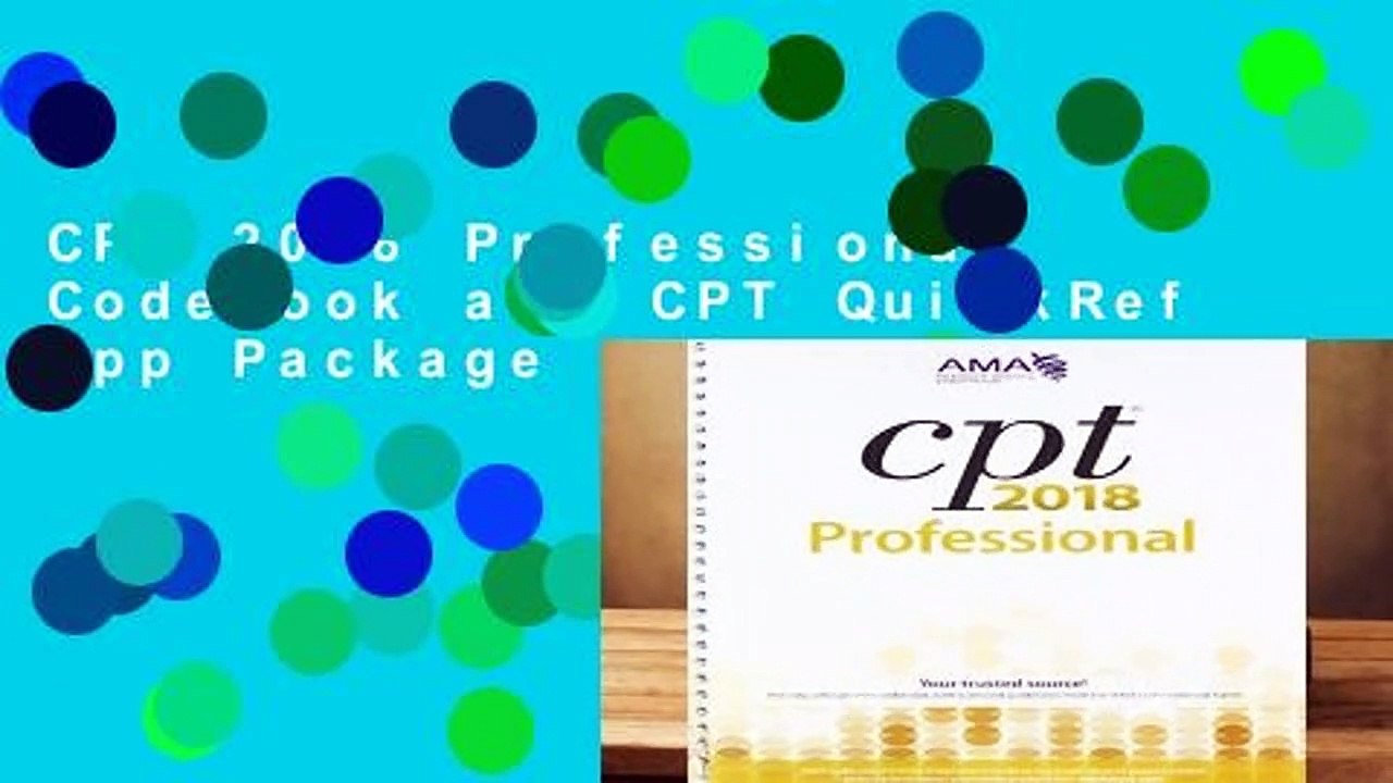 CPT 2018 Professional Codebook and CPT QuickRef app Package