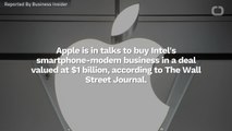 Apple Looks To Acquire Intel's Smartphone-Modem Chip Business For $1 Billion