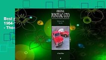 Best product  Original Pontiac GTO, 1964-1974: The Restorer's Guide 1964-1974 - Thomas De Mauro