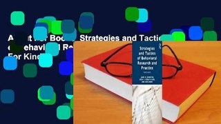 About For Books  Strategies and Tactics of Behavioral Research and Practice  For Kindle