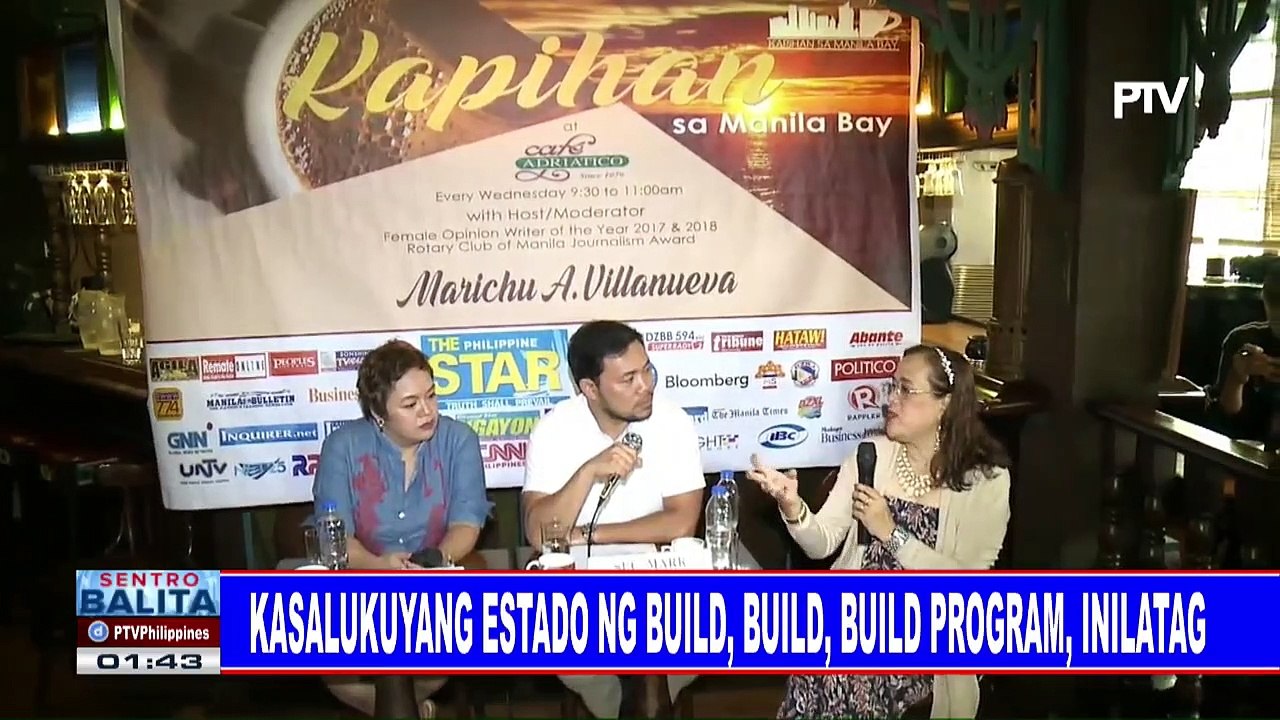 Kasalukuyang estado ng Build, Build, Build program, inilatag