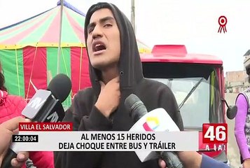 Accidente en VES: exceso de velocidad sería causa de choque entre bus y tráiler