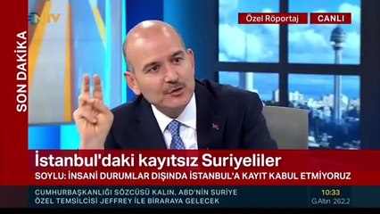 Soylu: Ülkemde kayıtlı olmayan kimsenin yaşamaması lazım