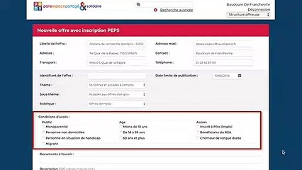 02. Saisir une offre avec inscription