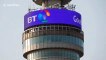 London BT tower reminds locals to stay hydrated amid heatwave
