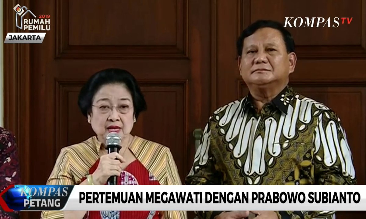 Usai Bertemu Prabowo, Megawati: Tak Ada Koalisi, Tak Ada Oposisi