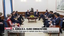 S. Korea-U.S. agree to maintain close ties over future incidents like recent airspace intrusion