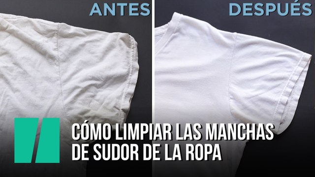 Cómo limpiar las manchas de sudor de la ropa