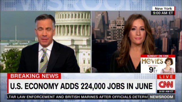 Alison Kosik on U.S. Economy Adds 224,000 jobs in June. #Breaking @AlisonKosik