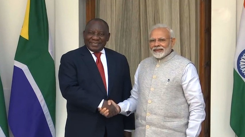 South African President Cyril Ramaphosa remembers Gandhi & Mandela