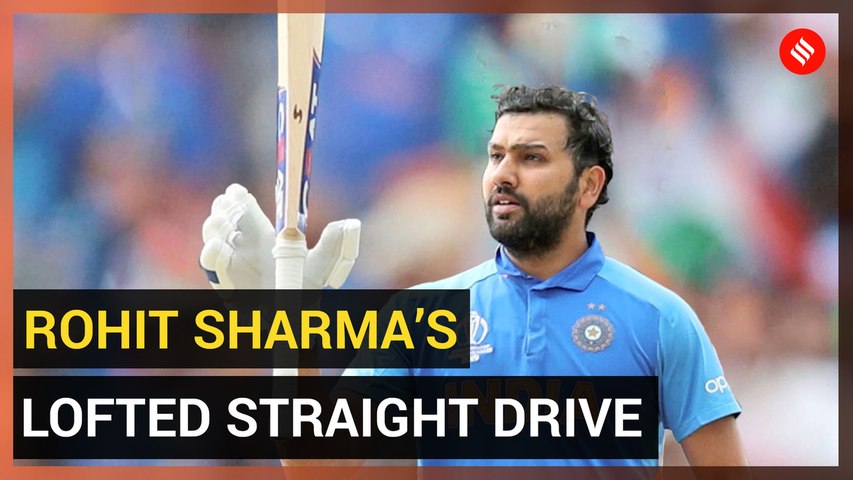 Rohit Sharma’s lofted straight drive — Gentle, graceful, delightful