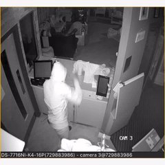 CCTV of the break-in at Kitty Cafe Leeds.