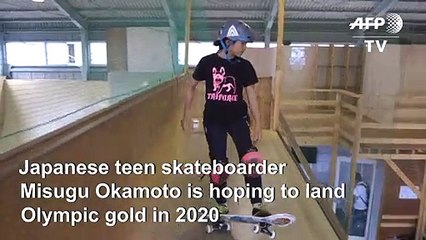 Japan's teen skateboard queen eyes top Olympic spot