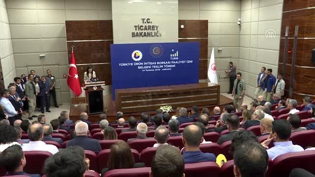 Pekcan: (Türkiye Ürün İhtisas Borsası) Artık fiyatları daha açık ve net olarak takip etme şansımız...