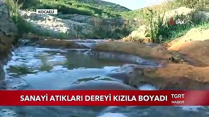 Sanayi Atıkları Dereyi Kızıla Boyadı