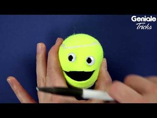 Wahnsinn, wie glücklich so ein Tennisball machen kann!