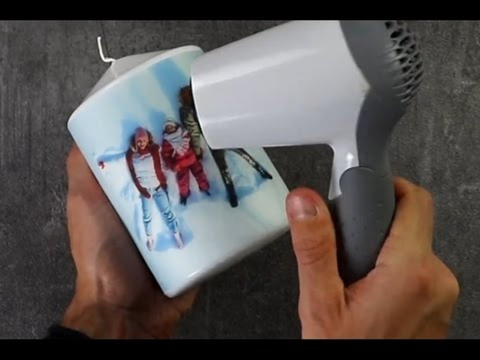 Ziele mit dem Föhn auf eine Kerze und im Nu hast du das perfekte Geschenk.