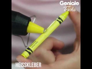 45 Wachsmalstifte und einen Föhn - mehr brauchst du für dieses wunderschöne Kunstwerk nicht!