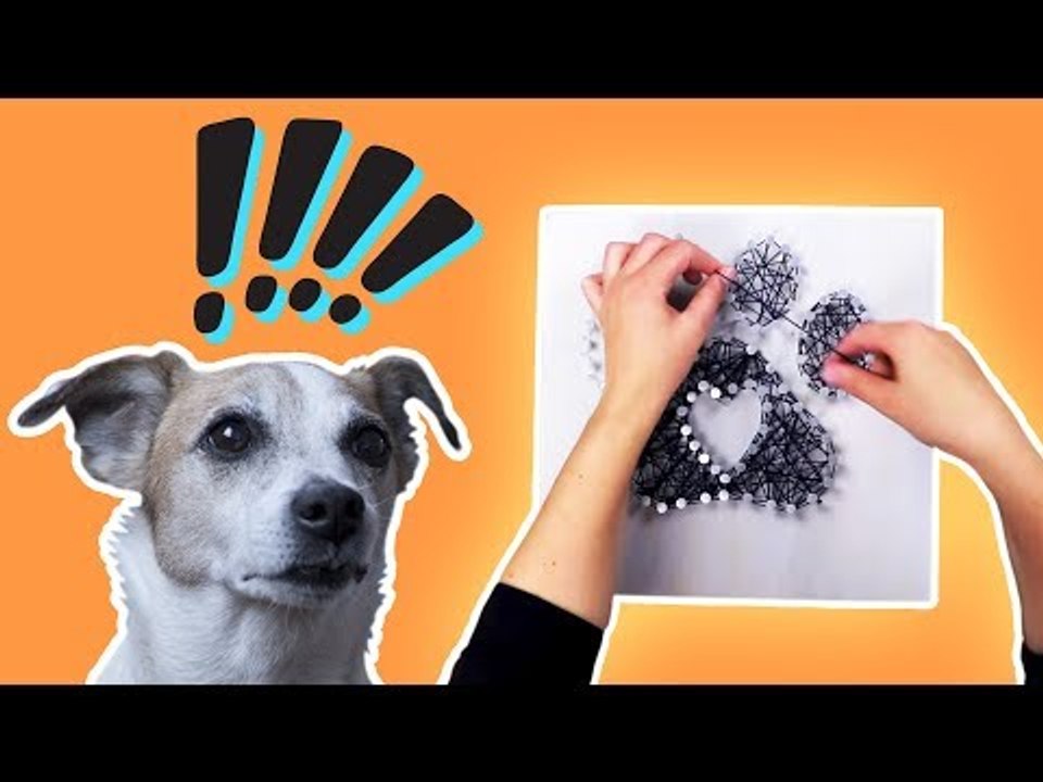 Fadenbild - mit Fäden und Nägeln ein Bild selbermachen.