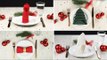 Servietten falten für Weihnachten - einfache Deko Ideen für einen festlichen Tisch