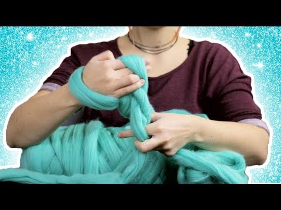 Ich hätte nie gedacht, was dabei herauskommt, wenn man beim Stricken die Nadeln weglässt!