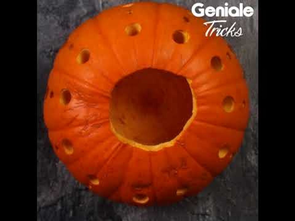 Schöne Halloween Kürbis Deko ganz leicht selber zu machen!