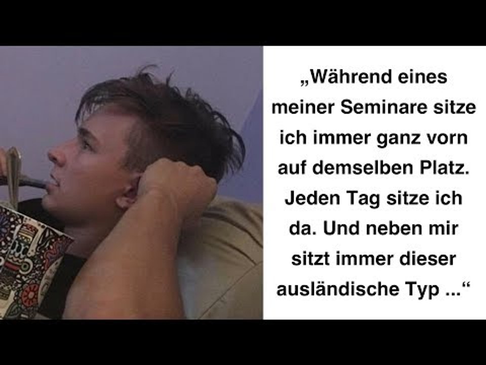 Der Student flucht über den Nachbarn. Tage später schämt er sich dafür.