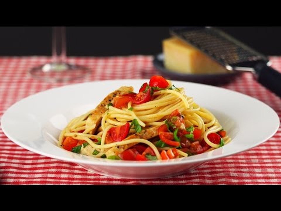 Mediterraner Klassiker Mit Pfiff Bruschetta Spaghetti Mit Huhnchen Video Dailymotion