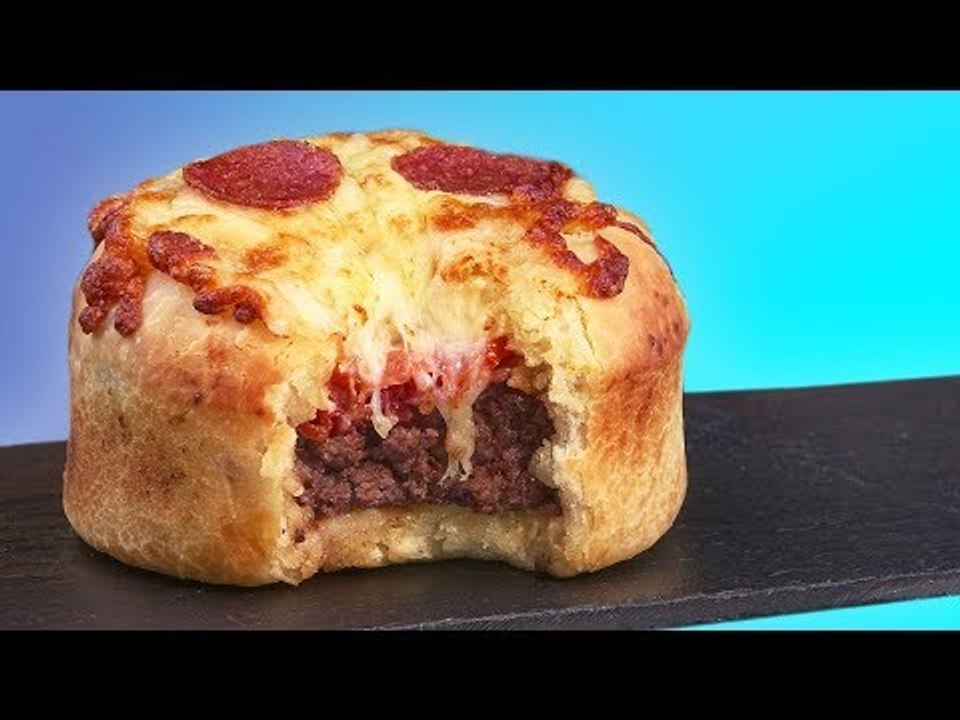 Pizza Burger Rezept zum Nachbacken für das leckerste Mittagessen!