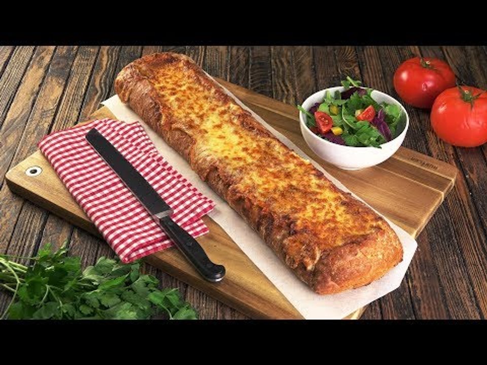 Lasagne mal anders - Rezept für Lasagne im Brot! Ein buchstäbliches Abendbrot!