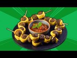 Frikadellen am Spieß mit Tomatensoße - leckeres Hackbällchen Rezept fürs Fingerfood Buffet