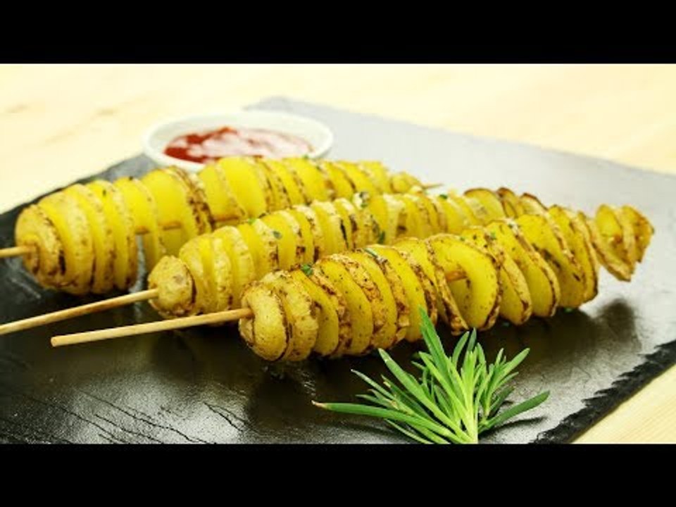 Kartoffel Wirbel mit würziger Marinade: Ein cooler Snack und leicht zu machen!