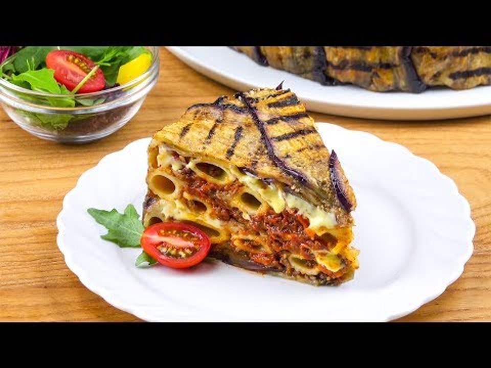 Pasta Kuchen mit Grill Gemüse - das Rezept hab ich fürs nächste Mittagessen gesucht!