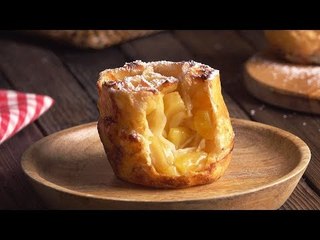 Apfelstrudel Röllchen geben ein kleines aber feines Gebäck Rezept ab.