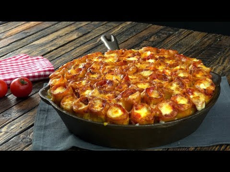 Nudeln gefüllt mit Hack und Käse - dein Auflauf fürs Mittagessen!