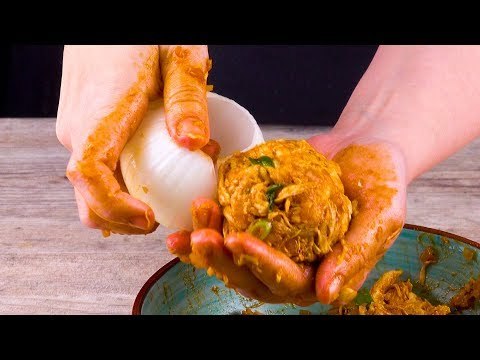 Gefüllte Zwiebel mit Hühnchen - Ofen Rezept für einen besonders herzhaften Schmaus