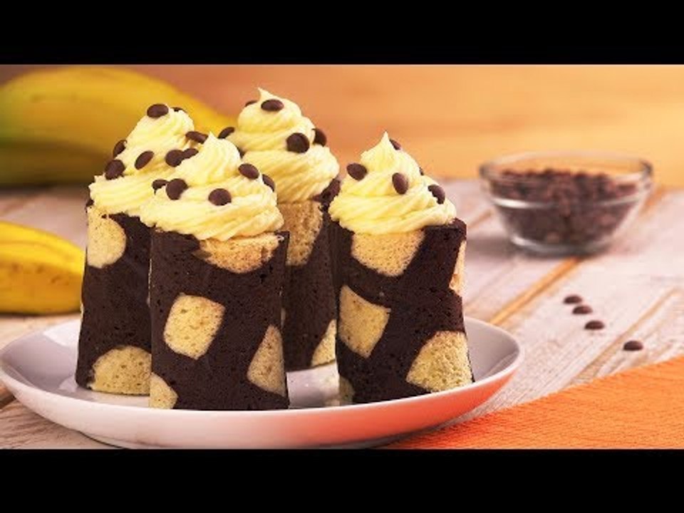 Bananenkuchen mal anders - Rezept für Bananen Schoko Röllchen