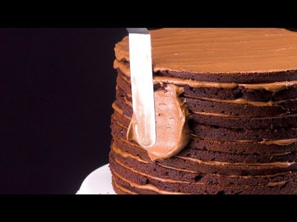 Schokokuchen mit 24 Schichten - ein Kuchen Rezept der Extraklasse
