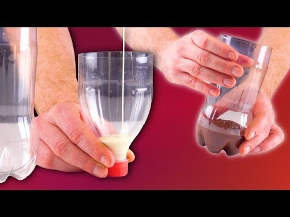 Wie zum Teufel kommt der Kuchen in die Colaflasche?