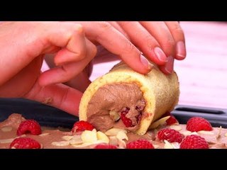 Biskuitrolle mit Himbeeren wird bestimmt schnell ein Lieblings Kuchen Rezept!