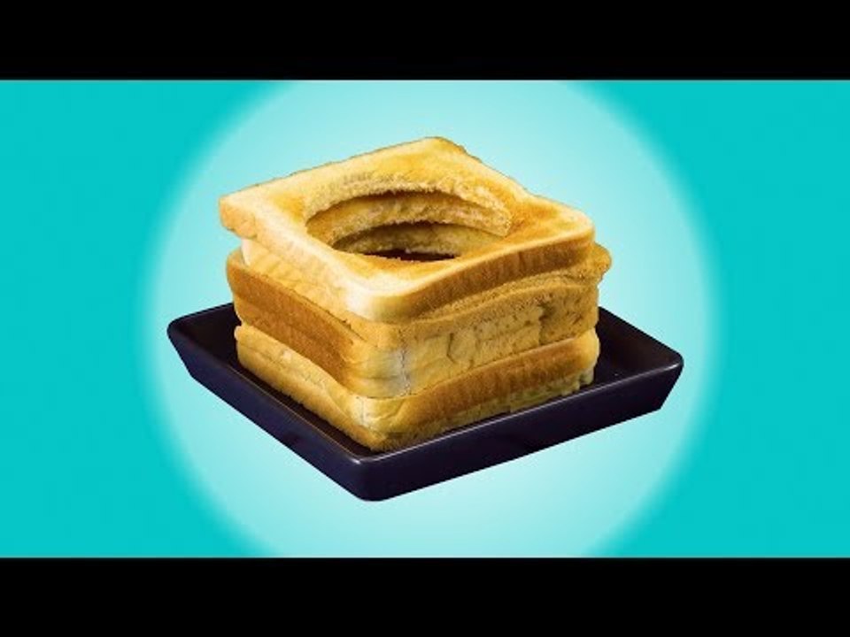 Stich 6 Löcher in Toast für dieses Sandwich. Wir versprechen: Es lohnt!