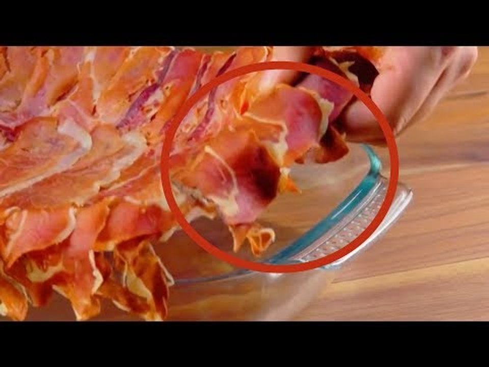 Hol alles an Schinken aus dem Kühlschrank, was du find...