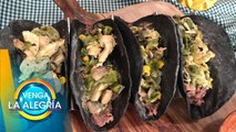 ¡Crujientes tacos de fajitas de pollo cremosas! | Venga La Alegría