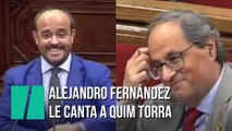 Alejandro Fernández le canta a Quim Torra una canción de Manolo Escobar