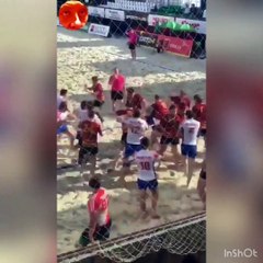 Массовая драка на ЧР по пляжному регби с участием сборной Дагестана