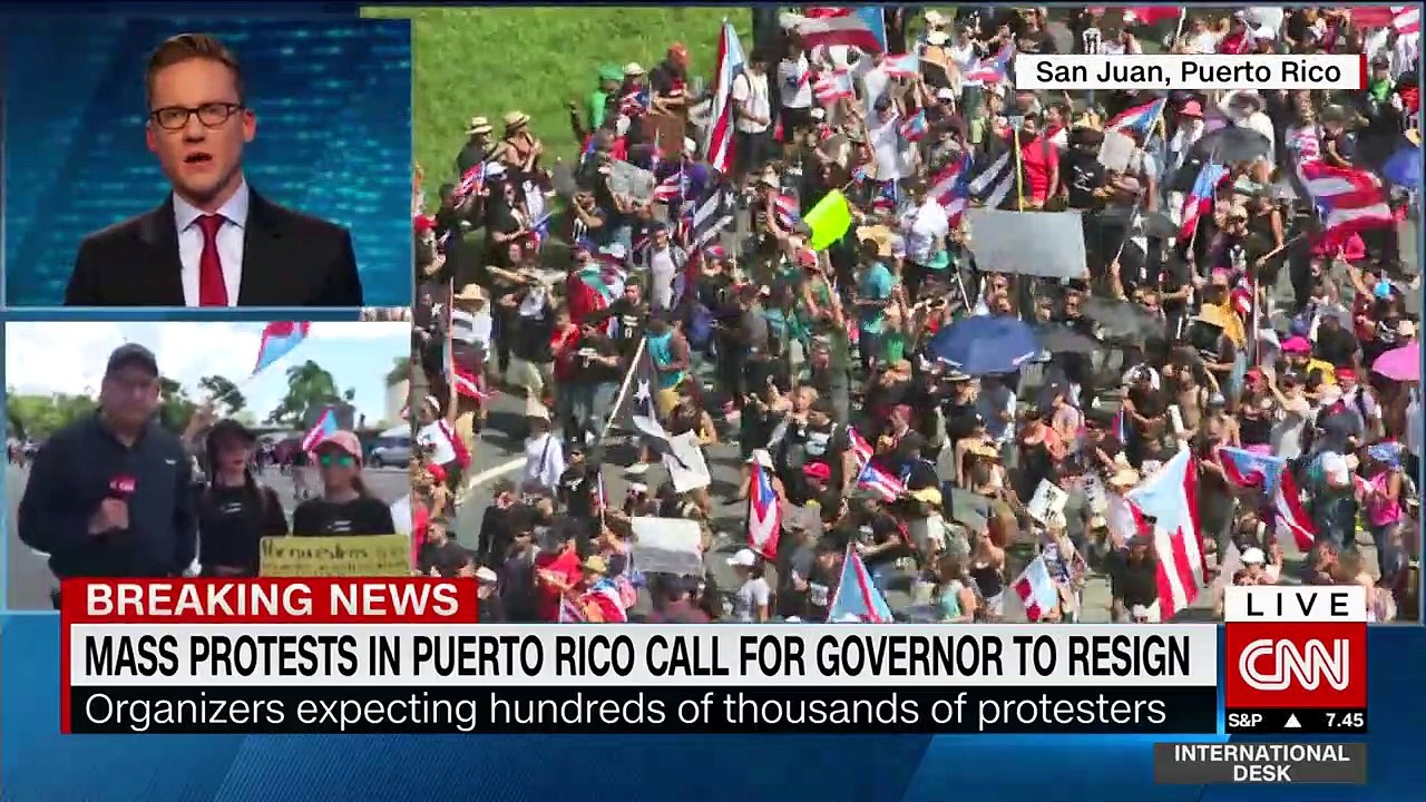 Massive protests shut down highway in Puerto Rico