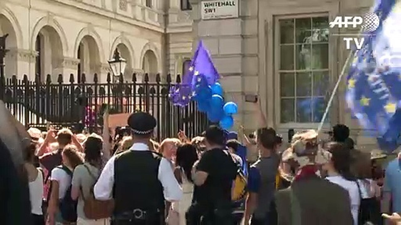 Londres: manifestation contre Boris Johnson, le nouveau Premier ministre britannique