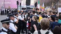 Hundreds protest Boris Johnson outside Downing Street in London